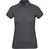 B&C | Inspire Polo /women, Dámske piqué polo z bio bavlny, sivá dark, XS