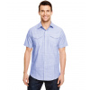 Burnside Pánska košeľa s krátkym rukávom BU9247 Blue -White Heather L