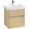 VILLEROY & BOCH Collaro závesná skrinka pod umývadlo, 2 zásuvky, s LED osvetlením, 510 x 414 x 546 mm, Nordic Oak, C007B0VJ
