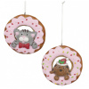 Vianočná dekorácia - 1ks Donut so zvieratkom 8cm (42095 Christmas tree decorations 8cm donut)