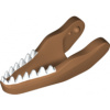 38897pb02 Medium Nougat Dinosaur Jaw Lower Carnotaurus with White Teeth (Střední nugátový dinosaurus spodní čelist Carnotaurus s bílými zuby)