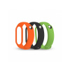 Silikónové remienky RhinoTech Straps pre Xiaomi Mi Band 6, čierna/oranžová/zelená