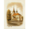 Obraz Dolný Kubín kostol 1, VBart PREVEDENIE: OBRAZ na plátne blindrám, ROZMER v cm/TYP OKRAJA: 90x60
