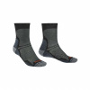 BRIDGEDALE Pánske trekové ponožky HIKE ULTRALIGHT T2 MERINO PERFORMANCE CREW black - čierne Veľkosť: 44-47