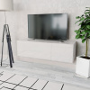 TV skrinka, kompozitné drevo 120x40x34 cm, lesklá biela-ForU-244870