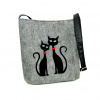 Kabelka Crossbody kočky s červeným obojkem