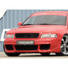 Rieger kompletný predný nárazník RS4-Look pro Audi A4 B5 avant, sedan, plast ABS bez povrchovej úpravy, bez držáků originálních mlhových světel, pro vozy s ostrekovačmi svetlometov (48x40 mm)