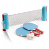 SADA NA STOLNÝ TENIS METEOR SUNRISE ROLLNET + 2 RAKETY + 3 LOPTIČKY