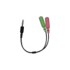Genius ACC-100 , Redukce, zástrčka 3,5mm jack - 2x zásuvka 3,5mm jack, pro headsety, 24cm, černá 32590001400