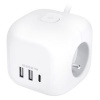 Solight Predlžovací kábel – 3 zásuvky + USB A+C, 2m