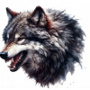 CUKROVÁ TLAČ Opłatek na Tort Cukrová hmota Vlk Wolf Mesiac 4 + MENO