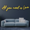 LED neon - All you need is Love Farba neónu: 6 Žlto-oranžová, Šírka neónu: 120cm, Orez neónu: Cut to Shape (výrez do tvaru)