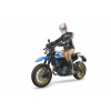 BRUDER 63051 Figúrka + motorka Ducati Scrambler Desert Sled