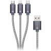 CONNECT IT Wirez 3 v 1, 1,2 m, strieborný CI-1229