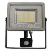 Reflektor LED 30W, 6000K, 2400lm, IP44, 120°, Al-čierna/sivá, VS-RE, senz. VT-4830 (V-TAC)
