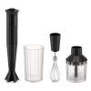 Alessi Tyčový mixér PLISSÉ 34 cm, sada 4 ks, čierna, plast