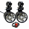 HALOGEN 4 LED LAMPA REFLEKTOR QUAD 2 KS + DOPLNKOVÝ VYPÍNAČ SVETLA