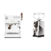 Ascaso Steel DUO PID PLUS, White&Wood + Eureka Mignon Turbo, CR chrome