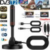 VÝKONNÁ POZEMNÁ ANTÉNA DVB-T2 IZBOVÁ TV HD 4K LTE ZOSILŇOVAČ MAGNET