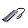 C-TECH UHB-U3-AL, USB Hub, 4x USB 3.2 Gen 1, hliníkové tělo UHB-U3-AL