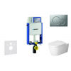 Geberit Kombifix - Modul na závesné WC s tlačidlom Sigma01, matný chróm + Duravit ME by Starck - WC a doska, Rimless, SoftClose 110.302.00.5 NM3