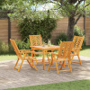 zahrada-XL Sklápacie kreslo 4 pcs Hnedá 57 x 71 x 90 cm drevo 3154134