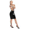 LATEX - latexová midi sukňa (čierna) - L