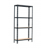 Trestles SUPER HIT - Policový regál 1800x900x300, 4 police, čierny