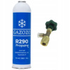 Chladiaca látka Plyn Propan R290 370g 750ml + VENTIL Sada