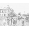 ZUTY Bodkovanie - DEDINSKÉ NÁMESTIE Rámovanie: vypnuté plátno na rám, Rozmer: 40x50 cm