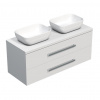 Swiss aqua technologies Koupelnová skříňka pod umyvadlo SAT Cube Way 120x53x46 cm bílá lesk CUBE461203BISAT45