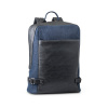 DIVERGENT BACKPACK I. Batoh na notebook do 15.6'' z džínsoviny a PU - Námornícka modrá