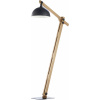 TK Lighting Oslo stojaca lampa 1x60 W čierna-drevo 5023