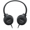 Panasonic RP-HF100ME-K, drátové sluchátka, přes hlavu, skládací, 3,5mm jack, mikrofon, kabel 1,2m, černá
