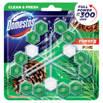 Domestos Power5 Pine WC tuhý blok 3x55g