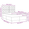 vidaXL Posteľ s boxspringom a matracom modrá 140x200 cm látka - Námornícka modrá - 275774-292507