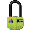 Zámok na brzdový kotúč s integrovaným alarmom Oxfrod OF3 Boss Alarm, 75x42mm - žltá