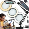 LED Lampa s Lupou Kozmetická Stolná Lampa na Kreslenie