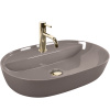 Rea AURA 61 BEIGE SHINY UMÝVADLO NA DOSKU, béžové keramické REA-U6381