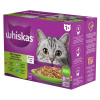 WHISKAS mixovaný výber hovädzina kura losos tuniak v želé 12 x 85 g