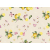 PVC obrus v šírke 140cm - celá rolka 20 metrov - motív 542 Citróny a Motýle