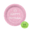 Papierový tanier PAW Eco 23 cm Special Day - light pink / 10 ks