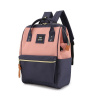 Himawari dámsky batoh s USB Denim Modro ružový 19L