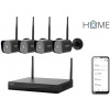 Kamerový systém iGET HOME Wi-Fi NVR N4C4, rozlíšenie 2K+, 3 MPx, Wi-Fi rekordér s vodeodolnými kamerami s obojsmerným (N4C4)