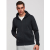 Ombre Men's unbuttoned BASIC sweatshirt - black čierna S Ombre 5902228960140