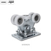 vozík pre C profil 80x80x5/4mm samonosného systému posuvnej brány, výškovo nastaviteľný, 5x polyamidové koliesko s ložiskom