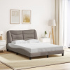 Rám postele bez matrace taupe 120 x 200 cm textil Hnědošedá 3207762
