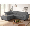 Rohová sedacia súprava Speedway, dymovo šedá látka, ľavý roh