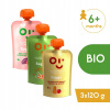 Beggs BIO Mix ovocných a zeleninových pochutín (3× 120 g)
