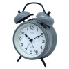 Analógový budík JVD SRP2219.3 s plynulým chodom, šedý